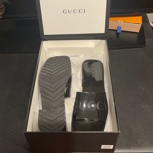 COPY - Black Gucci waterproof pool or outdoor sandals true to size tags and box